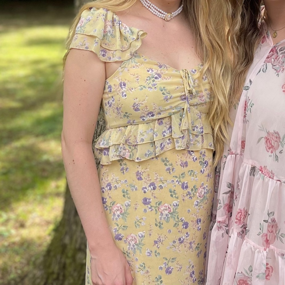 Sweetheart Sleeveless Floral Dress